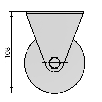 3寸平底固定铝芯聚氨酯轮（黄）