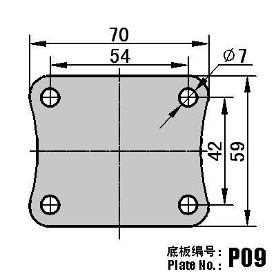 2.5"平底活动聚氨酯轮